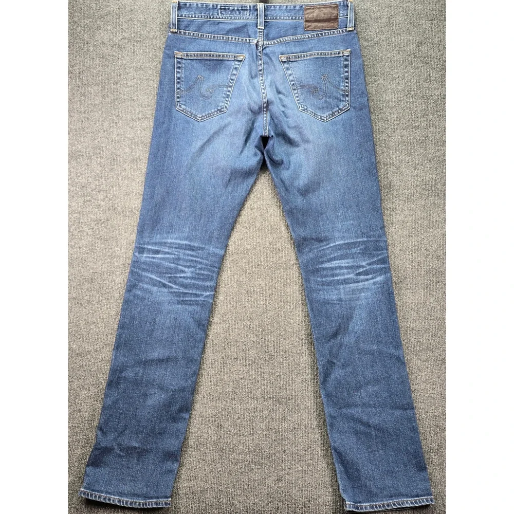 AG Adriano Goldschmied The Graduate Jeans Mens 32x34 Blue Tailored Leg Whiskered